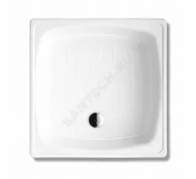 Поддон душевой стальной квадрат Standart Plus 800х800х130 рифленый белый White Wave (Караганда)