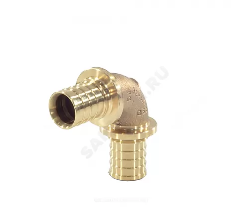 Угольник для PE-X труб аксиальный бронза Дн 16х90гр RAUTITAN PLATINUM RX Rehau 13777011001