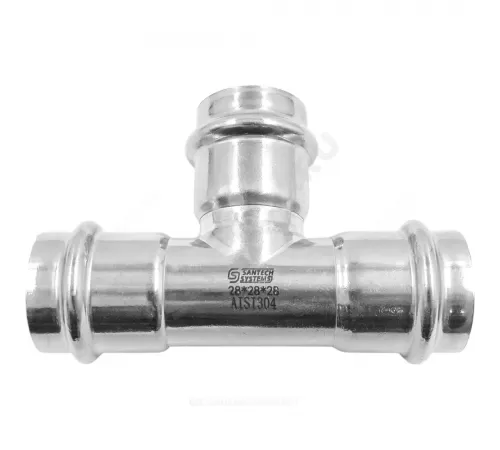 Тройник сталь нерж AISI 304 Дн 28 пресс SantechSystems