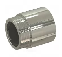 Удлинитель латунь никель переходной Ду 15х20 (1/2"х3/4") L=20мм ВР/НР RTP (РосТурПласт) 28519