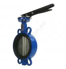 Затвор дисковый поворотный чугун Ду 80 Ру25 межфл с рукояткой диск нерж манжета EPDM EURO Benarmo