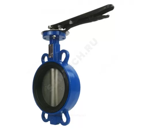 Затвор дисковый поворотный чугун Ду 80 Ру25 межфл с рукояткой диск нерж манжета EPDM EURO Benarmo