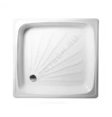 Поддон душевой стальной квадрат 800х800х140 рифленый белый Сантэкс (Гомель)