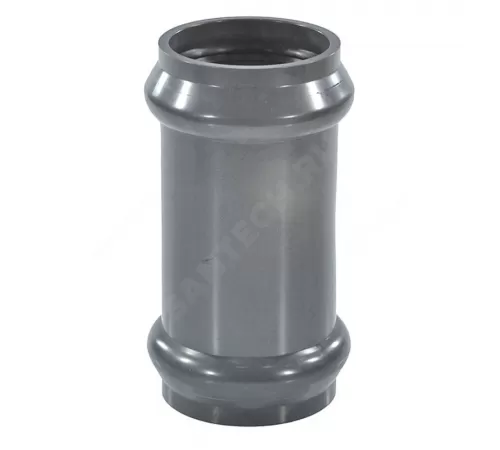 Муфта НПВХ SDR26 ремонтная Дн 110 Ру10 серая напорная раструбная под соединение с уплотнительным кольцом в/к Aquaviva AQV101110