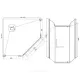 Ограждение душевое Arena Pentagon 1000х1000х2000 мм без поддона пятиугольная прозрачное стекло Мирсант УТ000058035