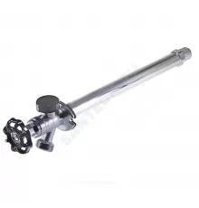 Кран водоразборный незамерзающий латунь без штуцера Ду 15х20 Ру10 НР G1/2"х3/4" маховик L=250мм SantechSystems