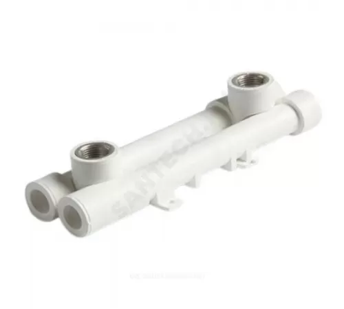 Планка (настенный комплект) PP-R монтажная универсальная серая Дн 20х1/2" ВР RTP (РосТурПласт) 30387