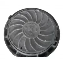 Люк чугун канализационный (К) Т (тяжелый) С250 круглый m=95кг h=100мм с замковым устройством Т(С250)-2-60 ГОСТ 3634-2019