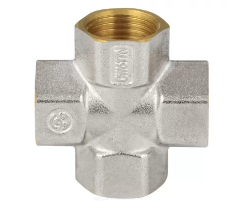 Крест латунь никель Ду 20 (3/4") ВР/ВР 9011 ГОСТ 32585-2013 Aquasfera 9011-02