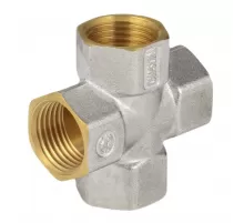 Крест латунь никель Ду 20 (3/4") ВР/ВР 9011 ГОСТ 32585-2013 Aquasfera 9011-02