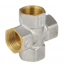 Крест латунь никель Ду 15 (1/2") ВР/ВР 9011 ГОСТ 32585-2013 Aquasfera 9011-01