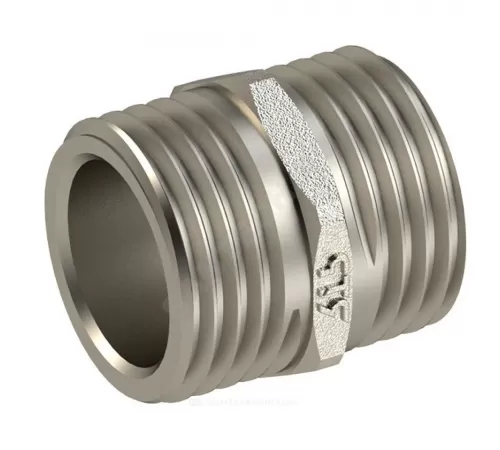 Ниппель латунь никель Ду 40 (1 1/2") НР RTP (РосТурПласт) 29282