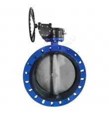 Затвор дисковый поворотный чугун Ду 600 Ру25 фл с редуктором диск чугун манжета EPDM EURO Benarmo