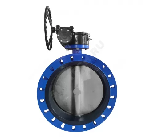 Затвор дисковый поворотный чугун Ду 500 Ру25 фл с редуктором диск чугун манжета EPDM EURO Benarmo