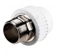 Муфта PP-R комбинированная под ключ белая Дн 110х4" НР RTP (РосТурПласт) 19165