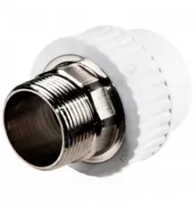 Муфта PP-R комбинированная под ключ белая Дн 75х2 1/2" НР RTP (РосТурПласт) 28189