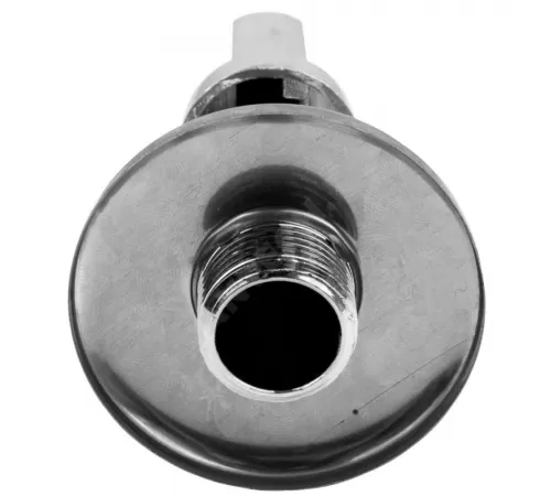 Кран шаровой латунь бытовой хром угловой 1043 G1/2"х3/8" Ру10 НР переходной бабочка с отражателем Aquasfera 1043-01